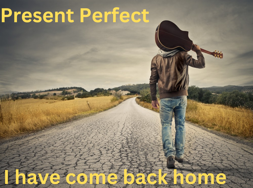 present perfect-- I have come back home
فرد به خانه اش برگشته است. 